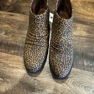 Kim Rogers Brown Leopard Ankle Booties
